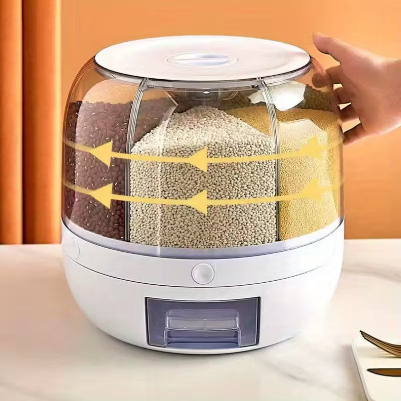 360 Rotating Grain Storage Container