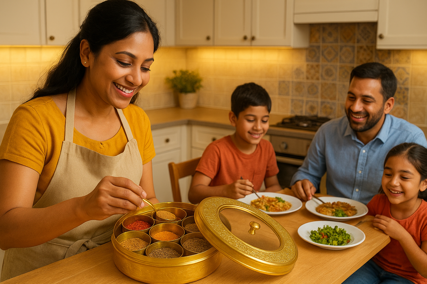 "तामा को मसला बक्स" Copper Spice Box